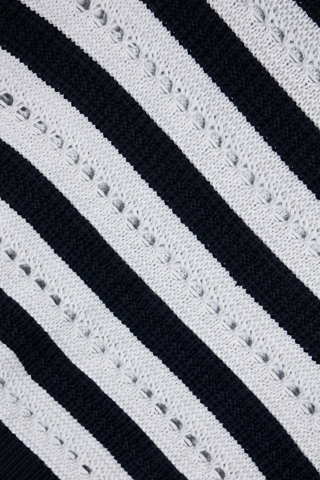 COTTON BY AUTUMN CASHMERE Striped pointelle-knit cotton hoodie