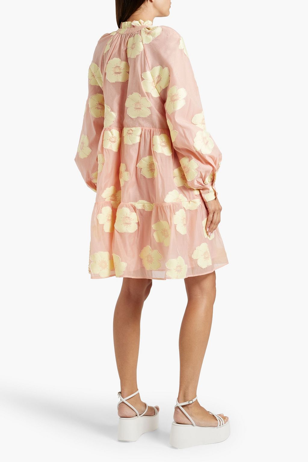 STINE GOYA Jasmine fil coupé organza mini dress