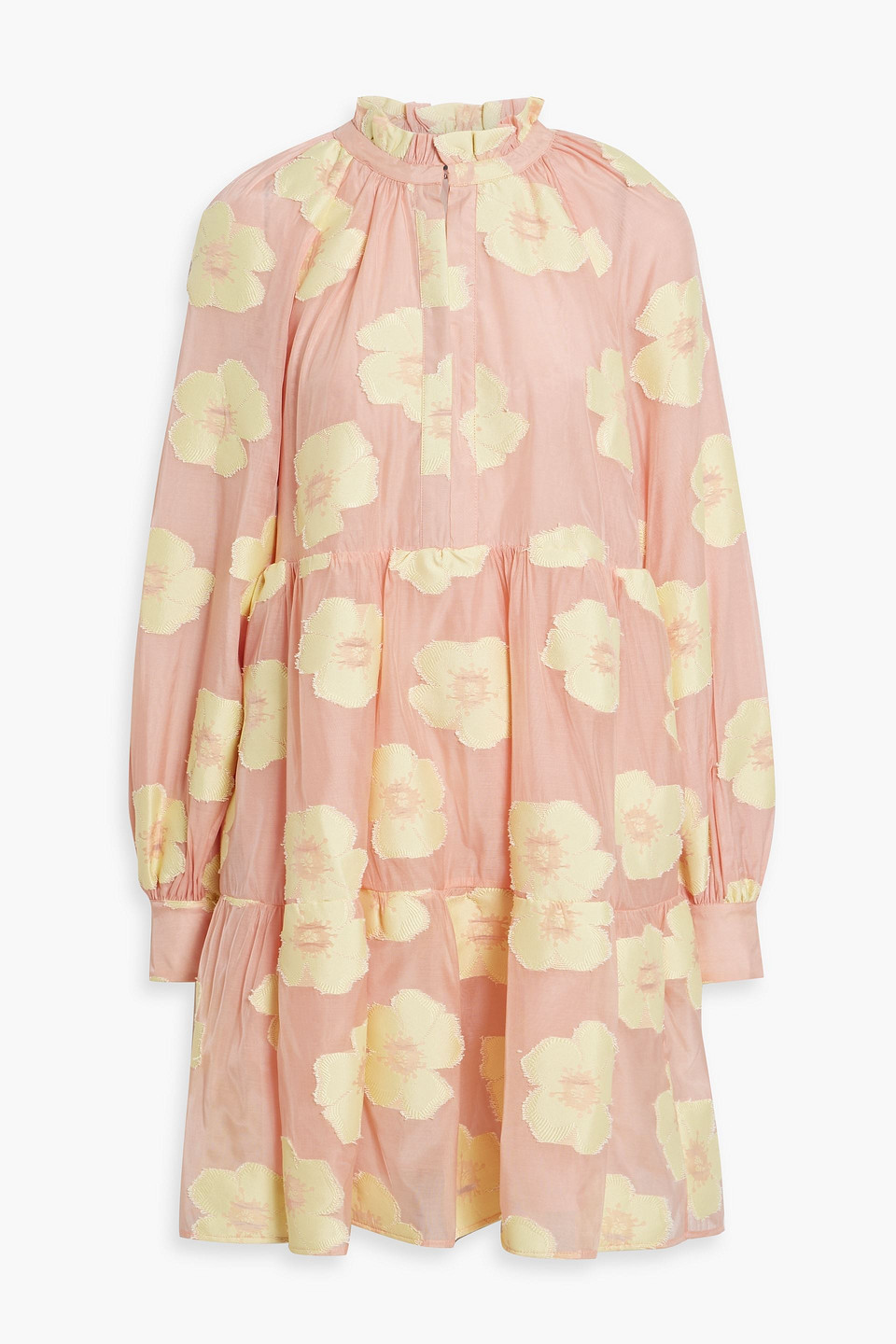Stine Goya Jasmine Fil Coupé Organza Mini Dress In Blush