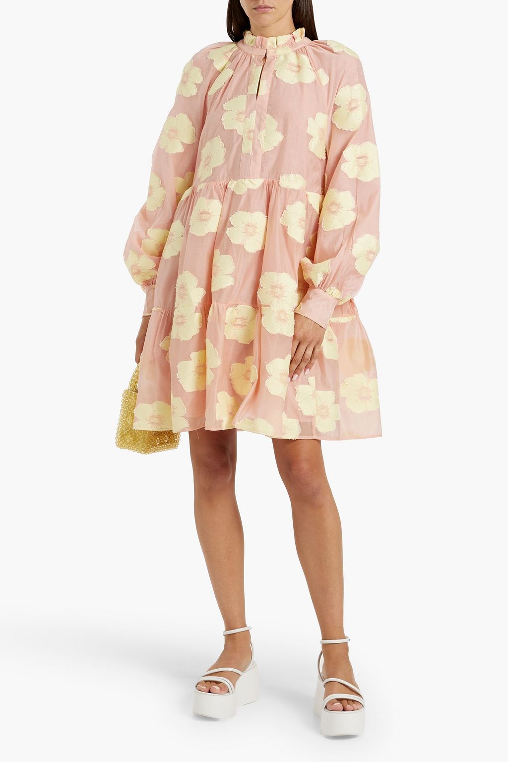 STINE GOYA Jasmine fil coupé organza mini dress