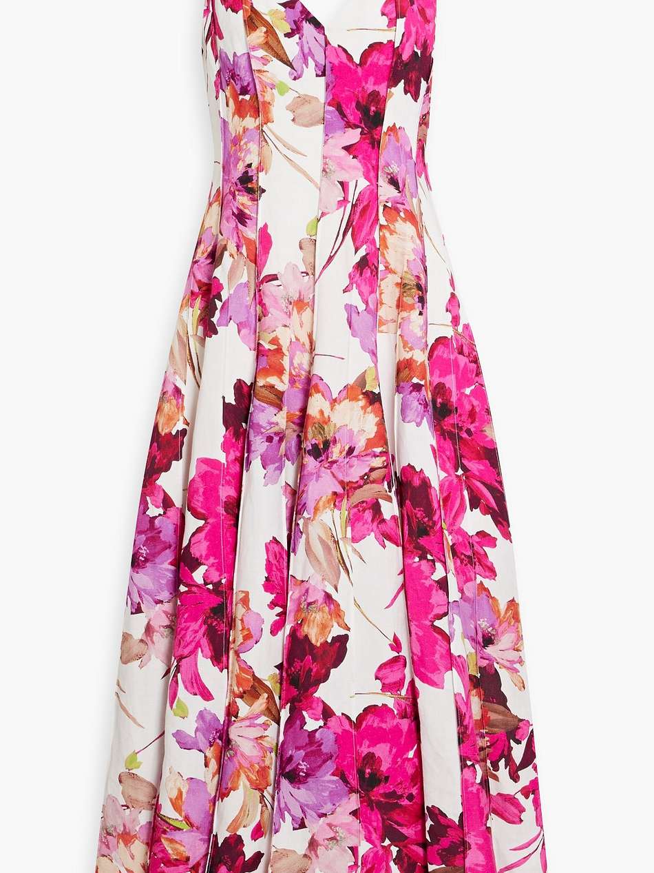 floral-print linen-blend maxi dress