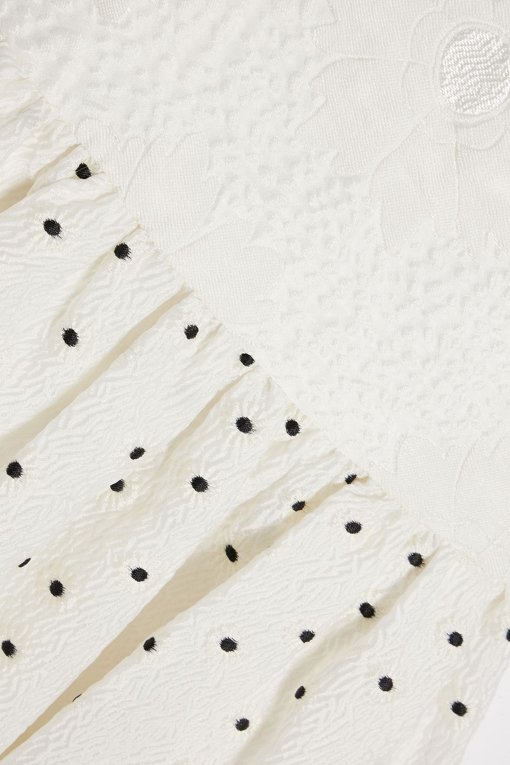 STINE GOYA Anny embroidered brocade and cloqué midi dress