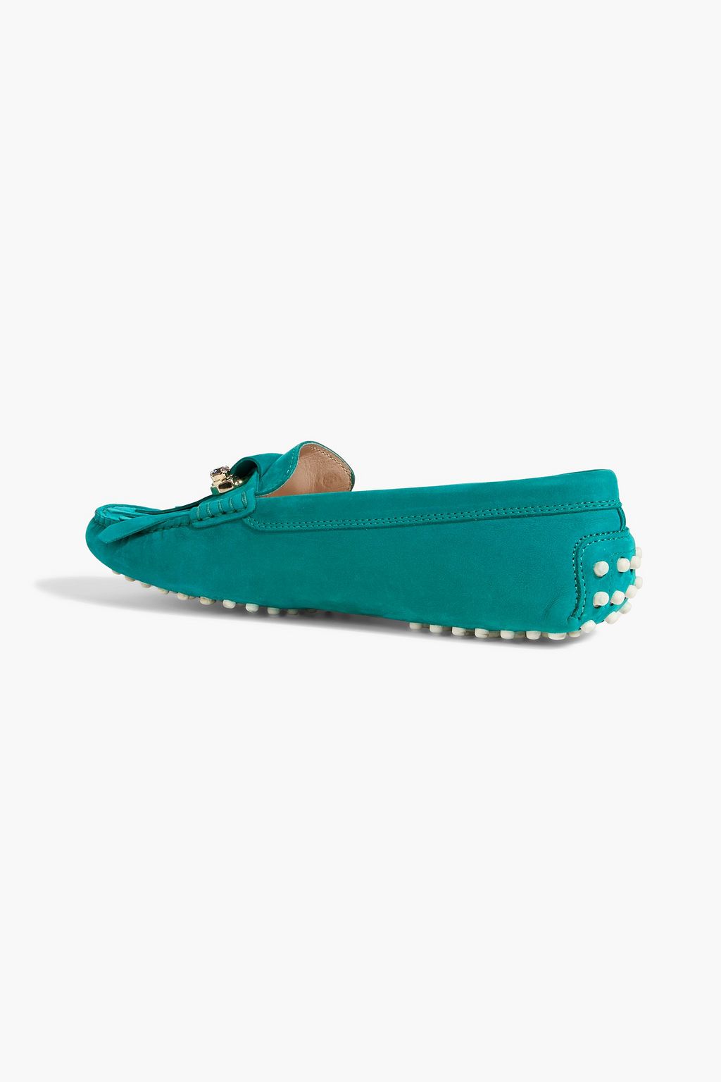 TOD'S Gommino embellished suede loafers