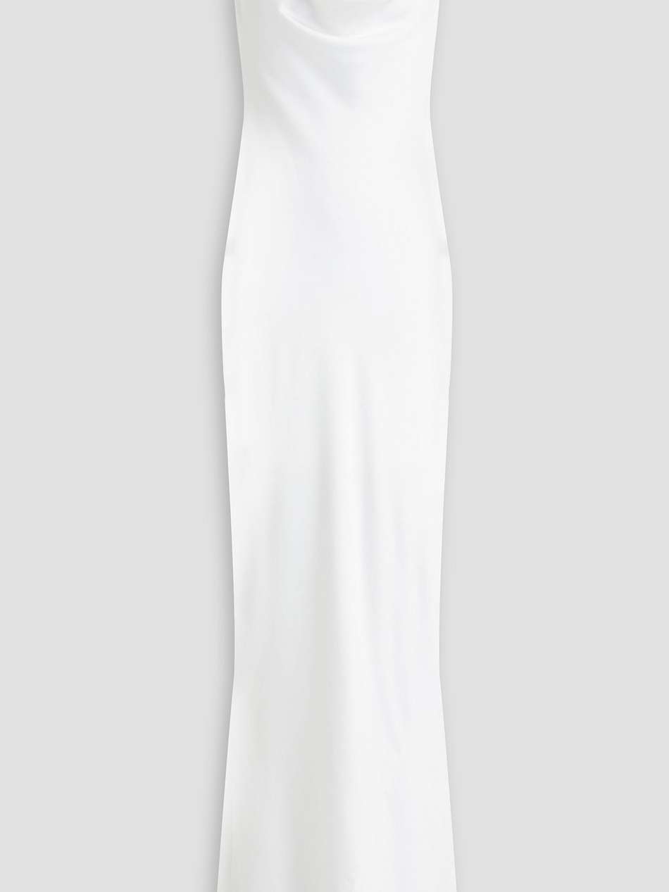draped satin-crepe gown
