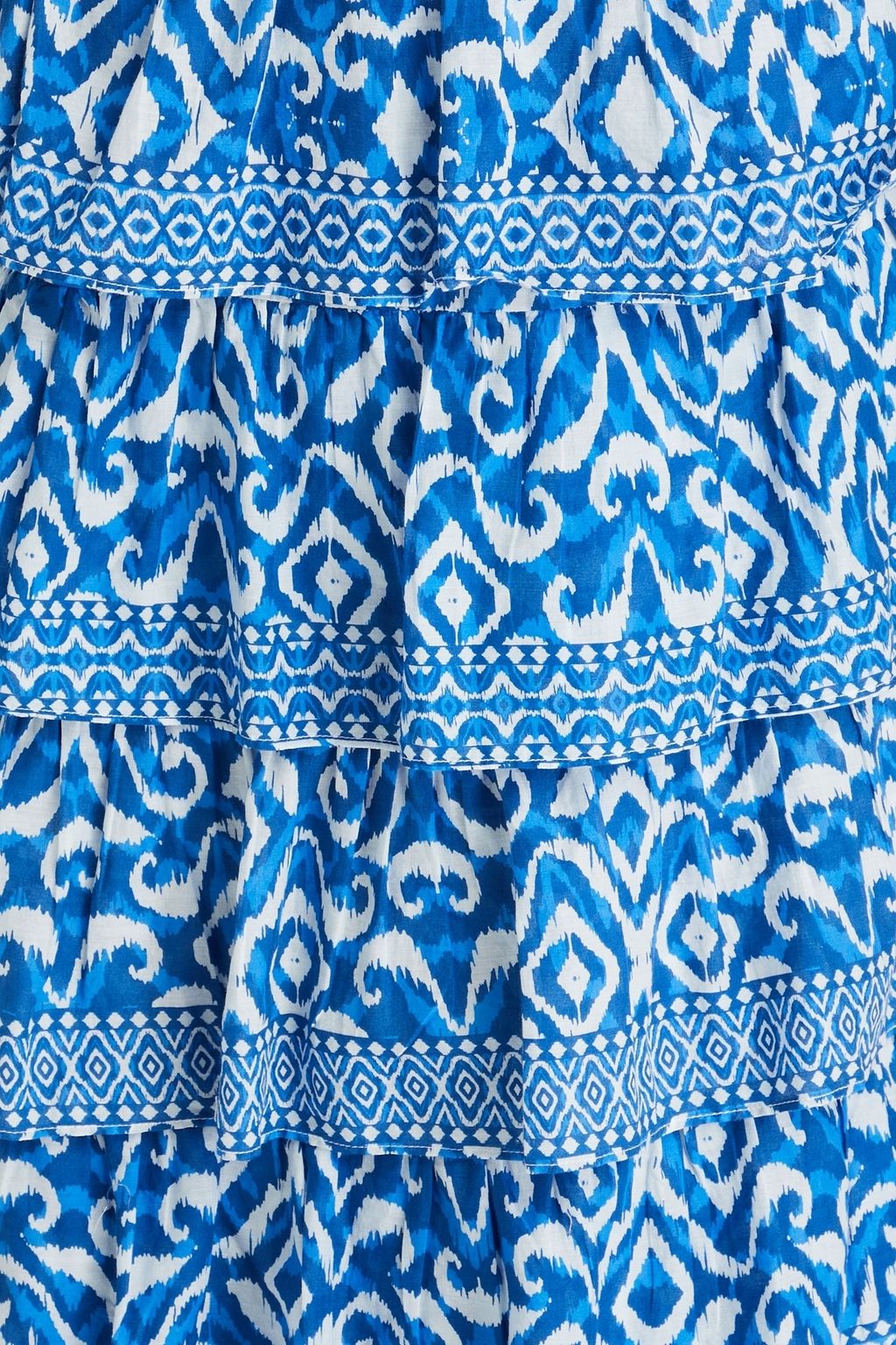 ALICE + OLIVIA فستان طويل من الفوال القطني بتصميم مقسم مزين بطبعات