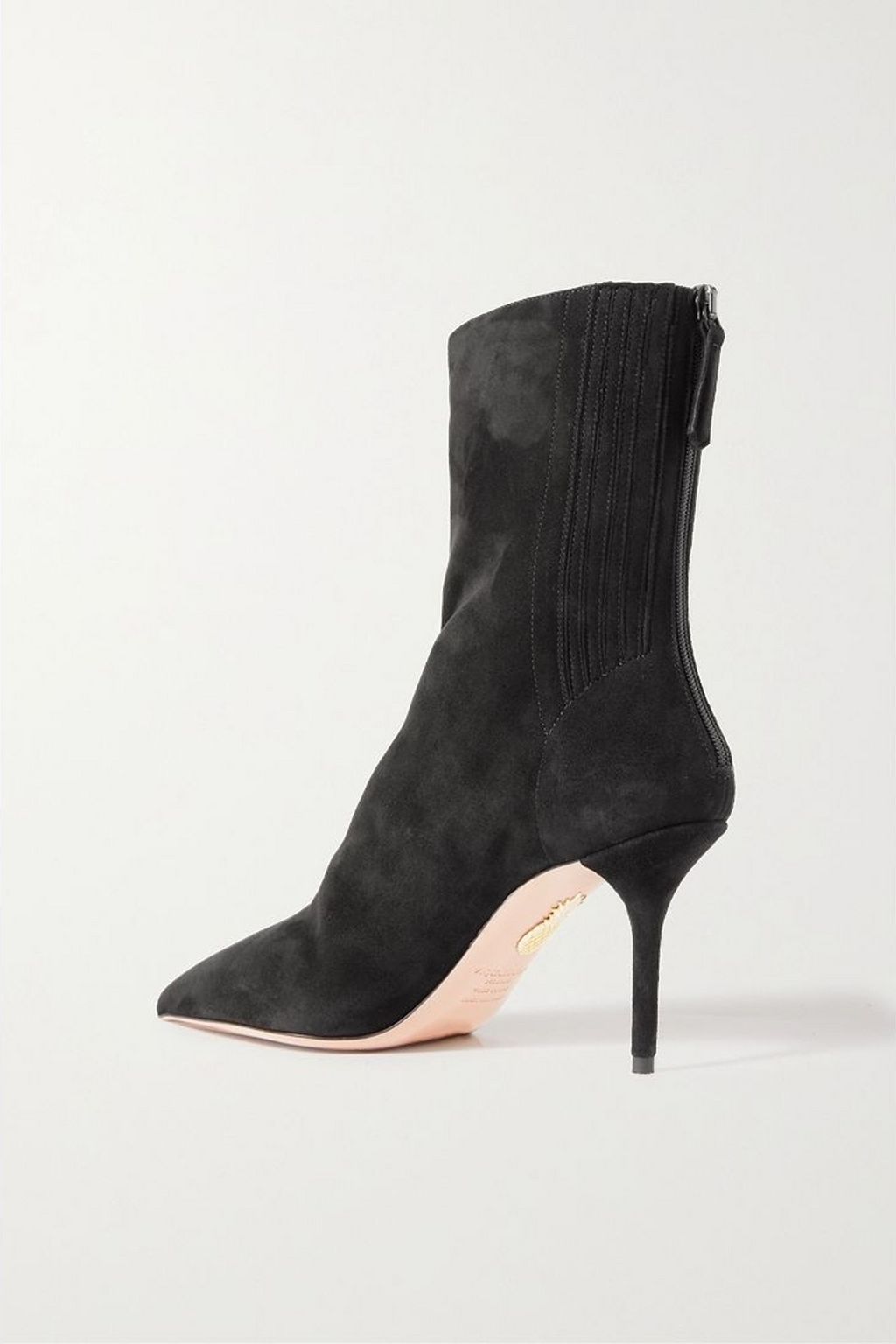 AQUAZZURA 세인트 오노레 스웨이드 앵클 부츠 85mm