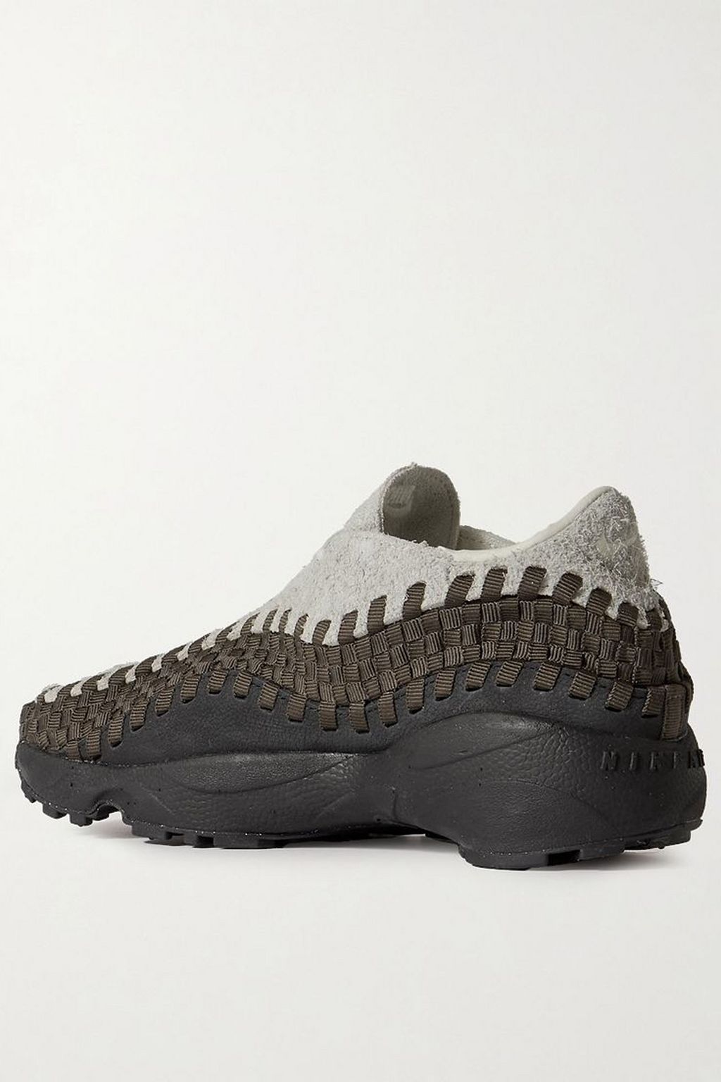 NIKE حذاء سنيكرز Air Footscape من نسيج محبوك وجلد السويد