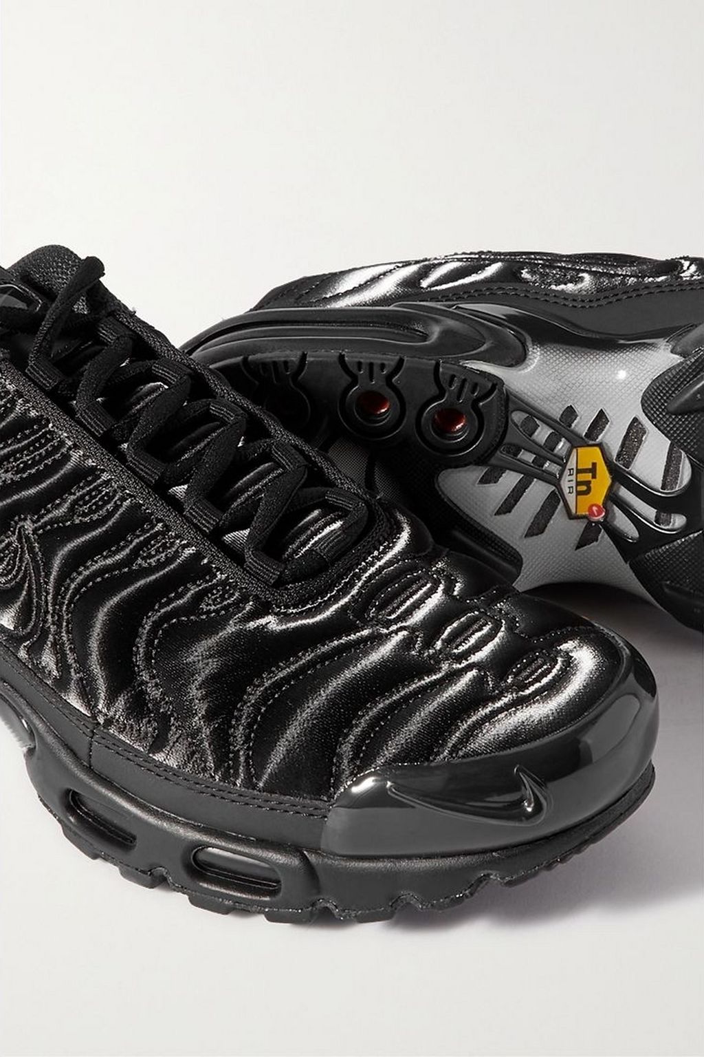 NIKE Air Max Plus rubber-trimmed satin sneakers