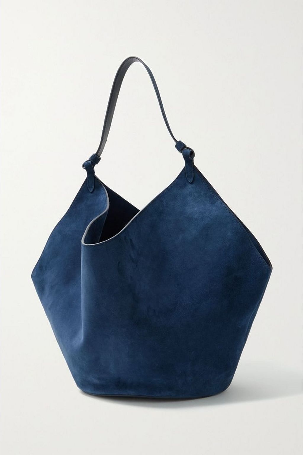 KHAITE Lotus medium suede tote
