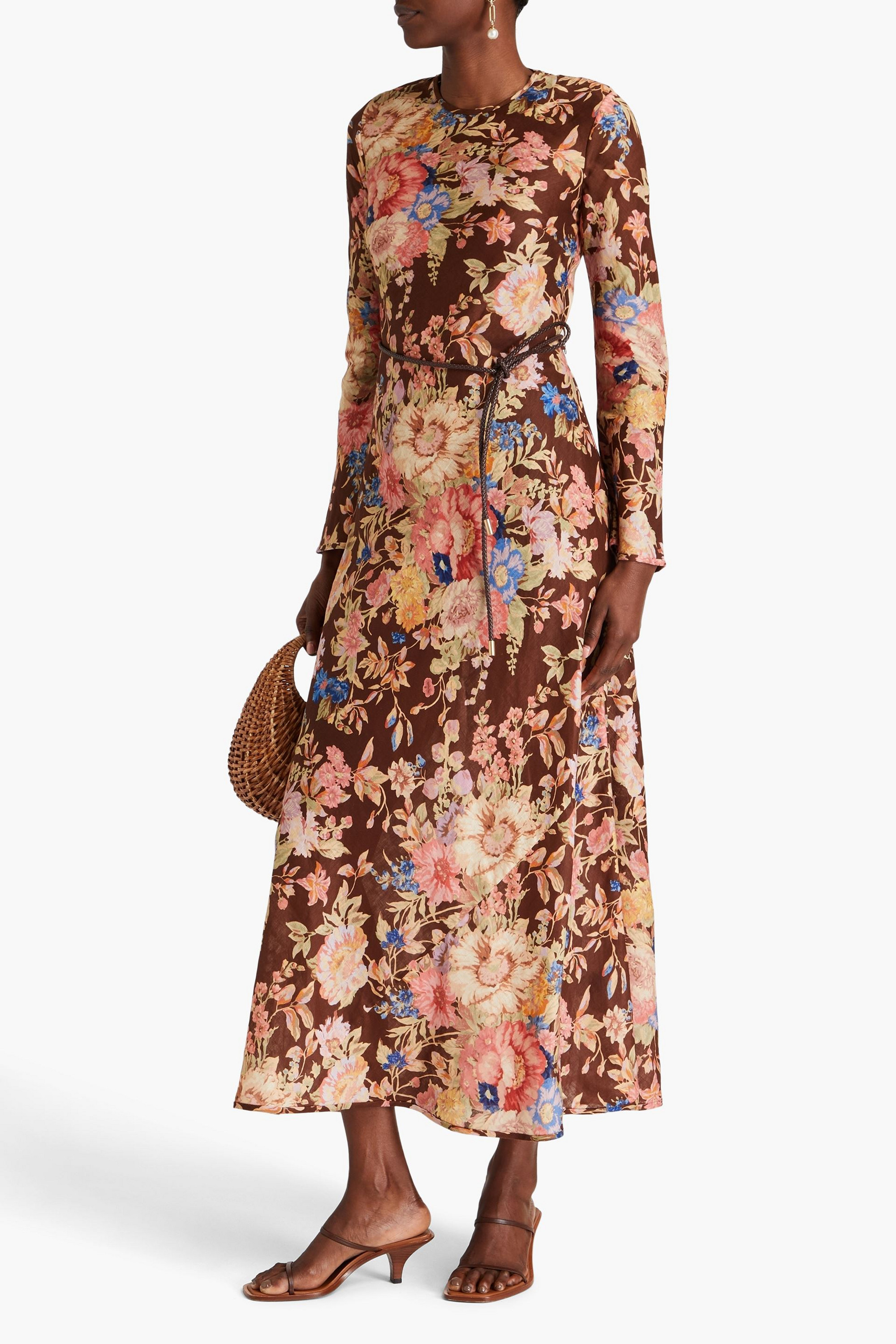 Zimmermann Floral-print linen maxi dress