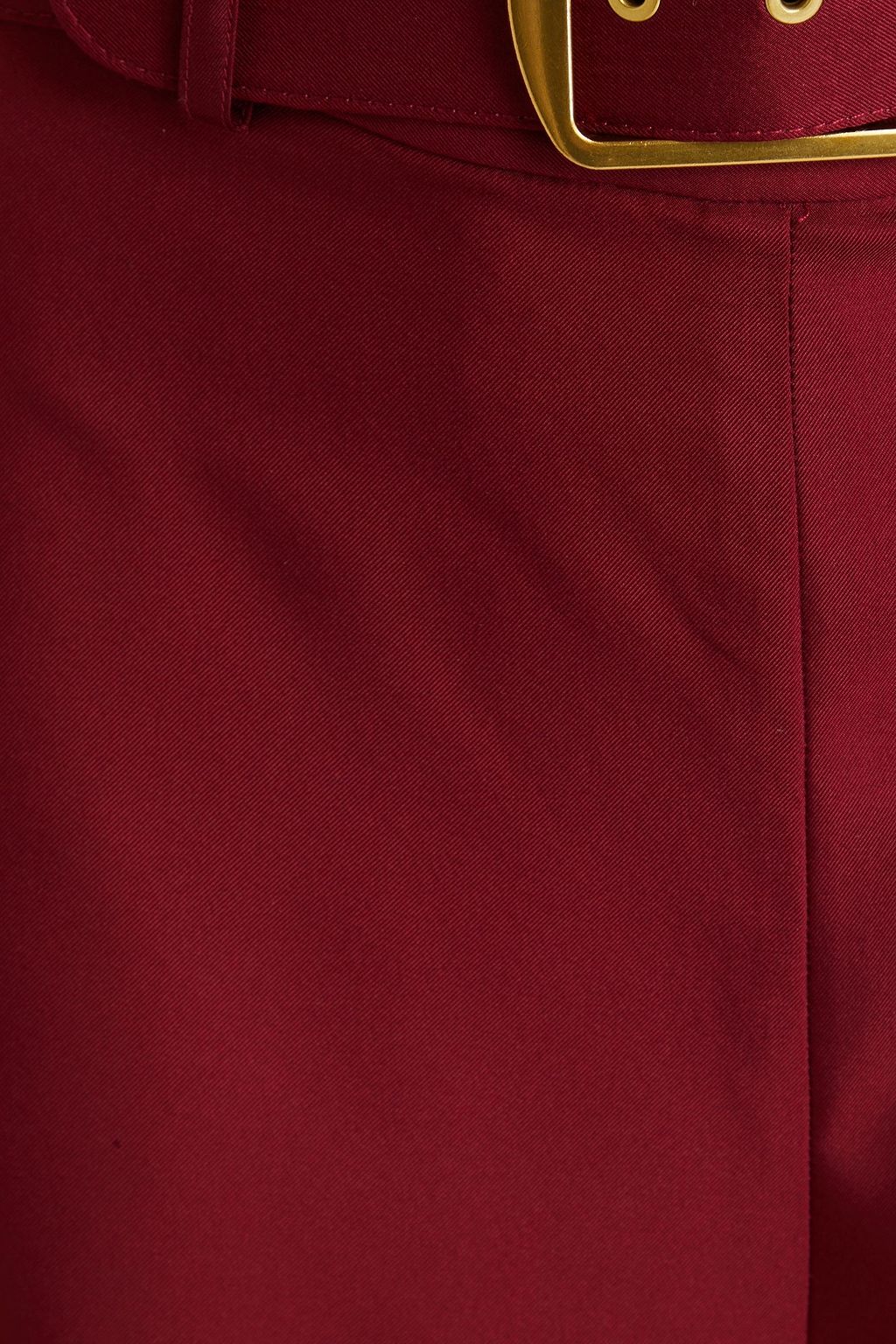 ZIMMERMANN Belted silk-twill wide-leg pants