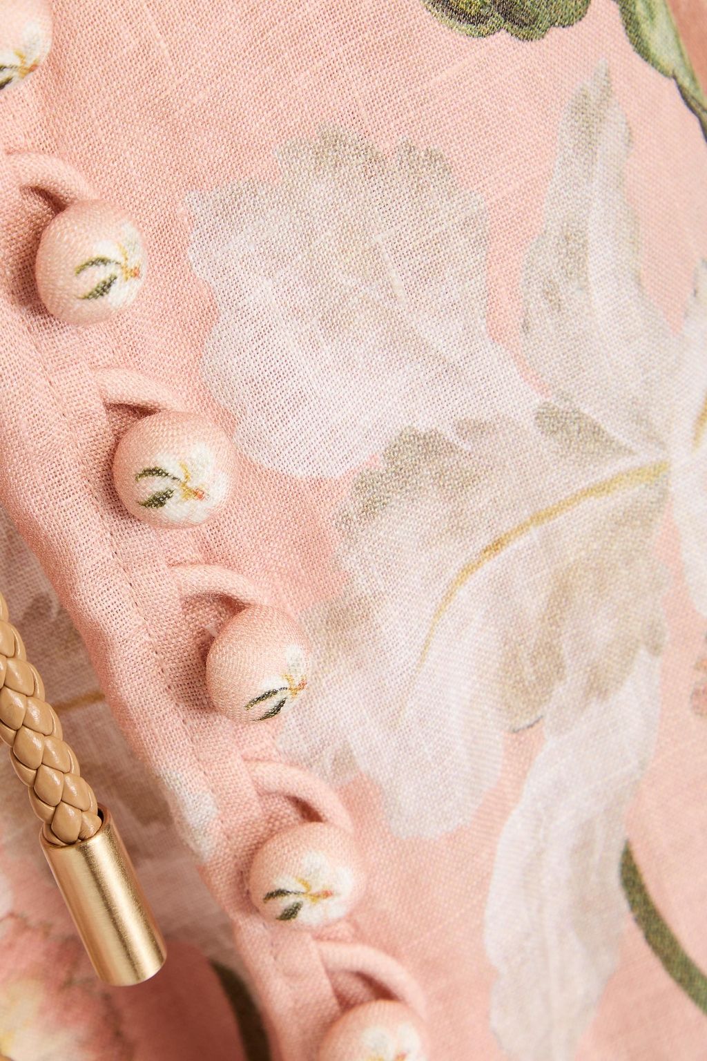 ZIMMERMANN Floral-print linen midi dress