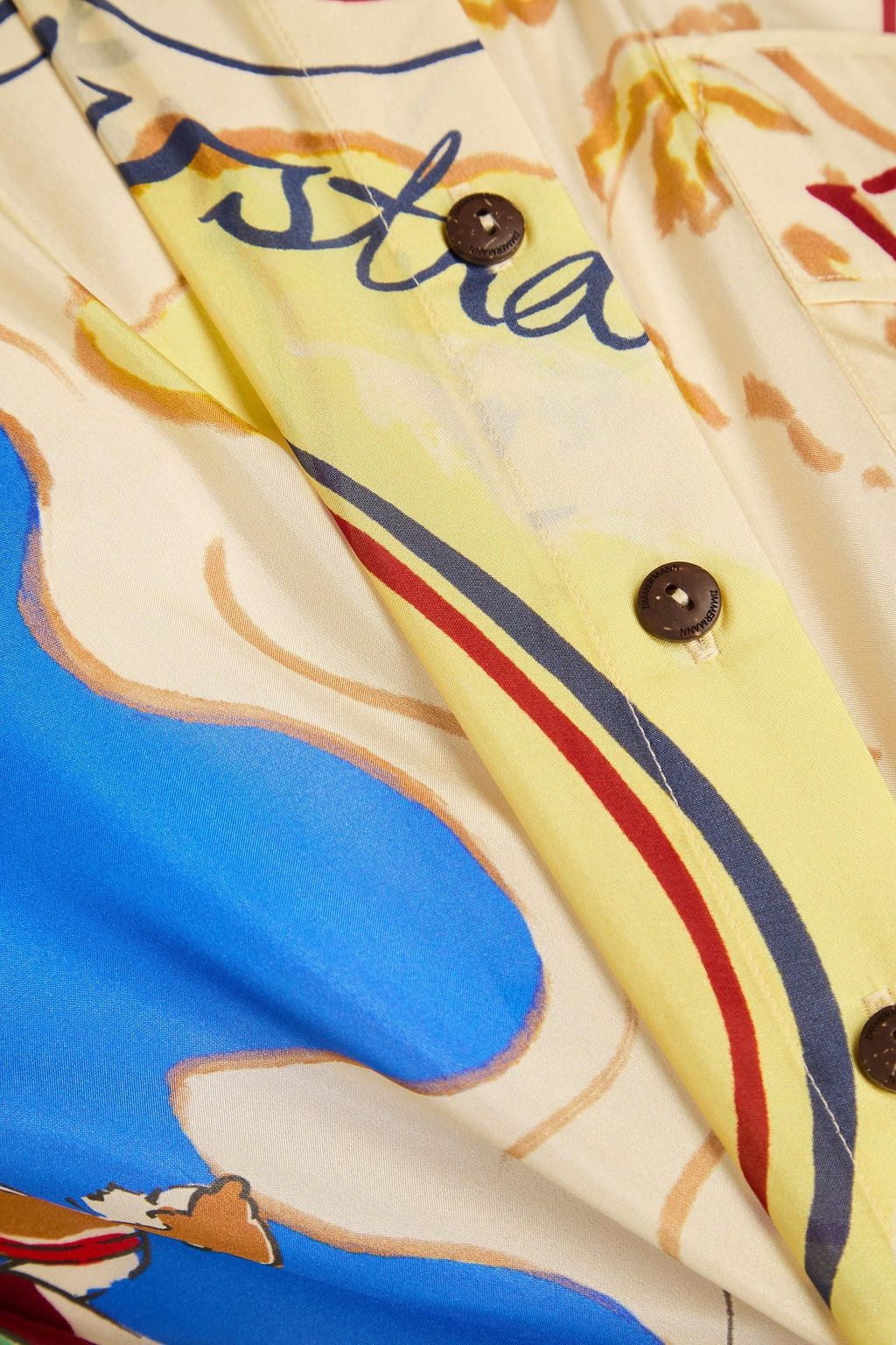ZIMMERMANN Printed silk-twill shirt