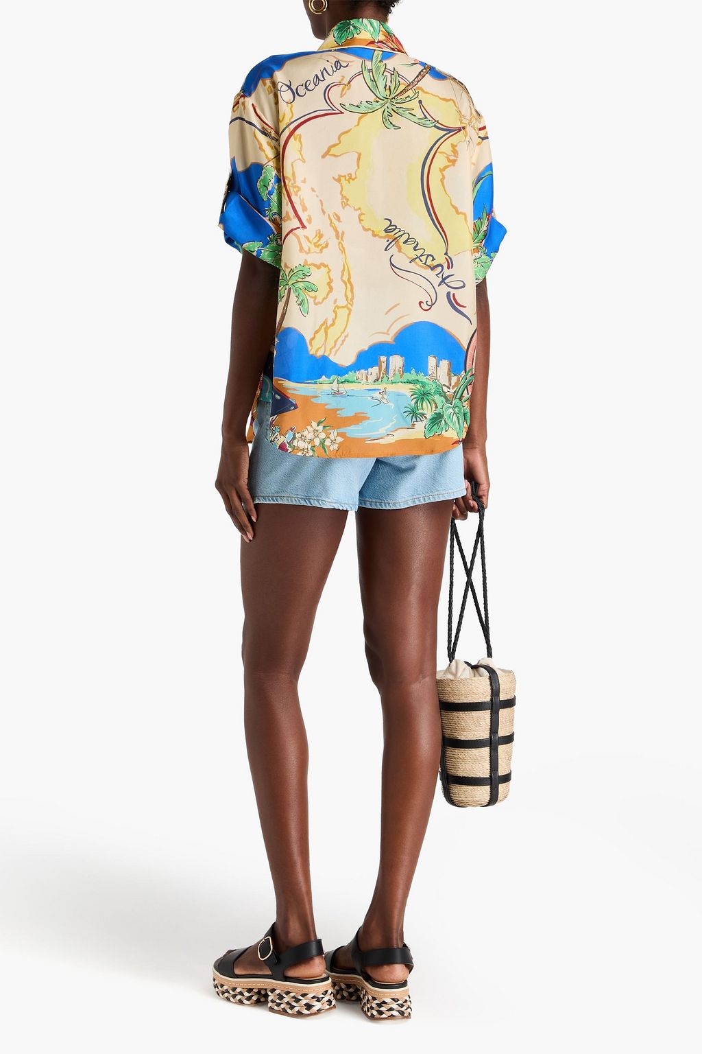 ZIMMERMANN Printed silk-twill shirt