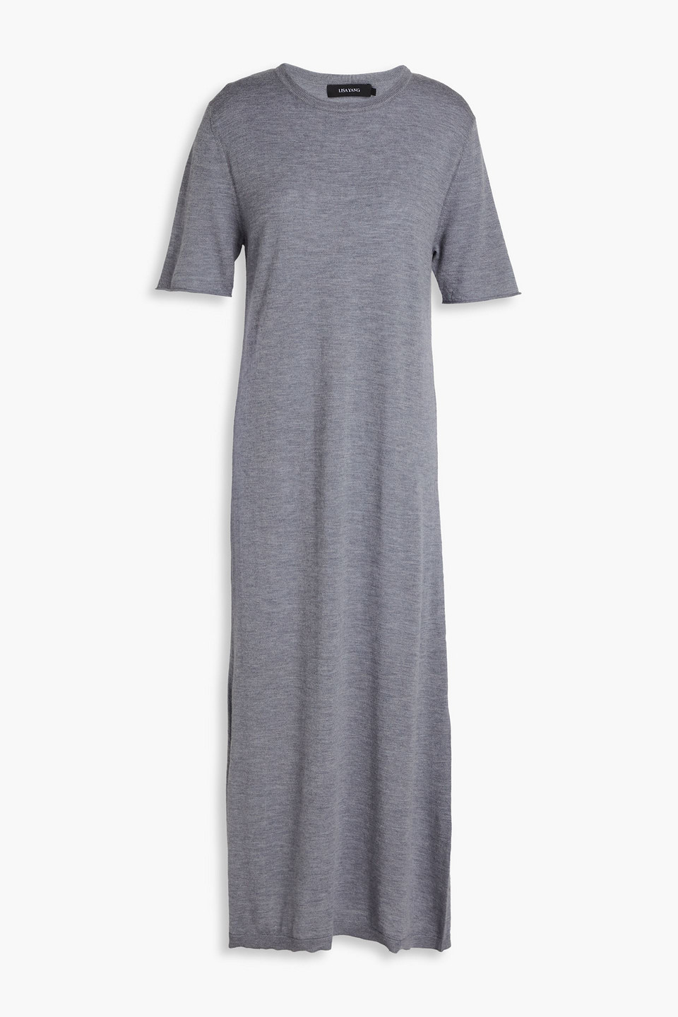 Lisa Yang Ren Cashmere Midi Dress In Grey