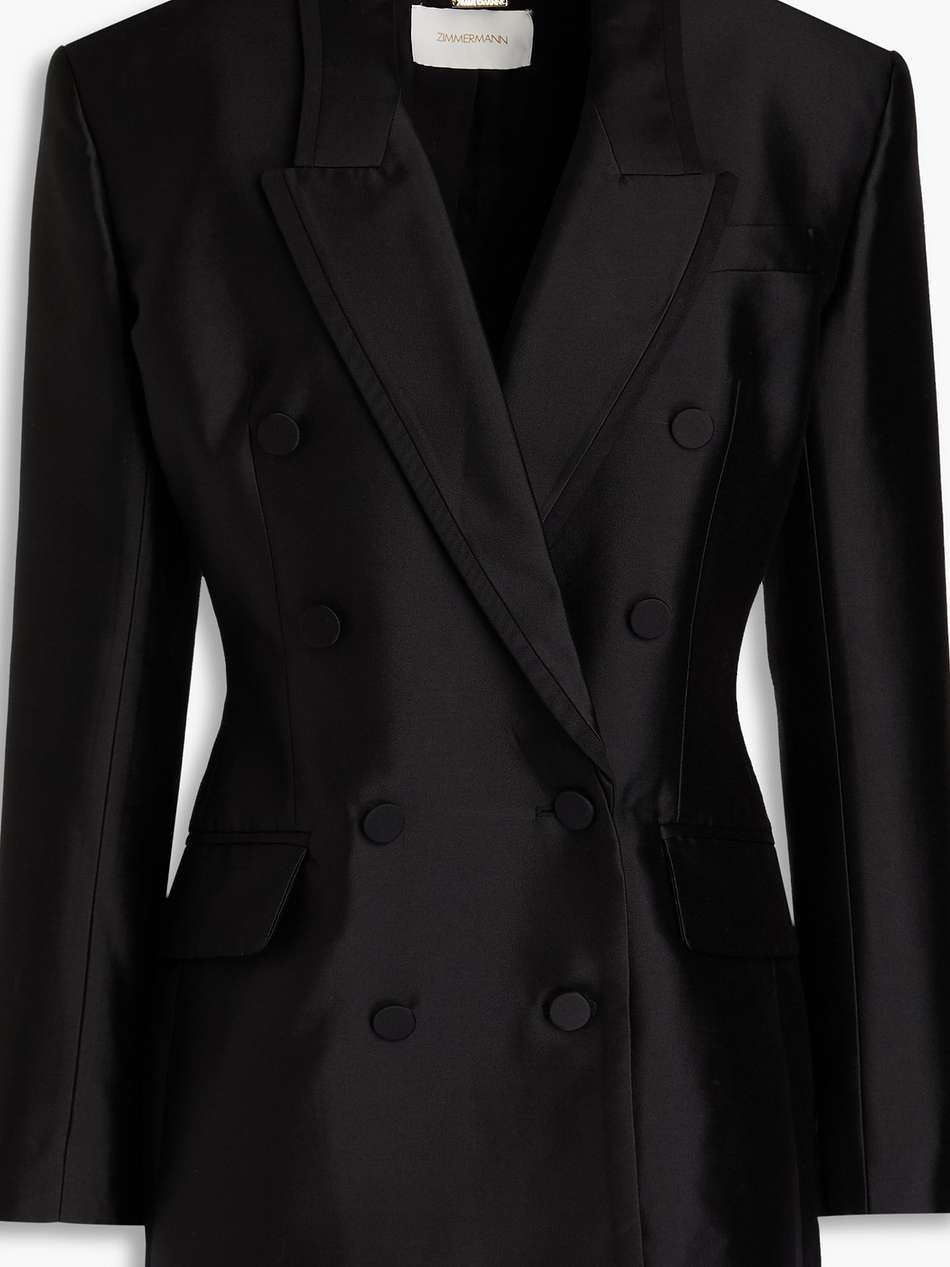 wool and silk-blend tuxedo dress