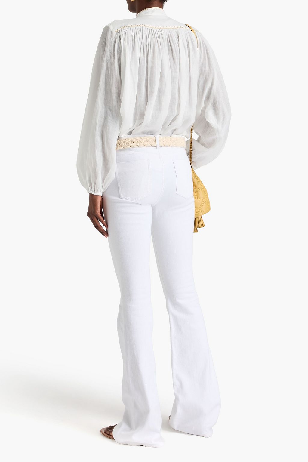 ZIMMERMANN Pintucked ramie blouse