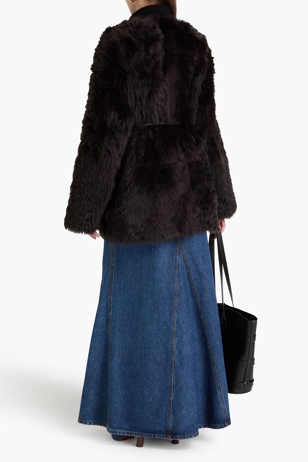ZIMMERMANN Belted shearling jacket