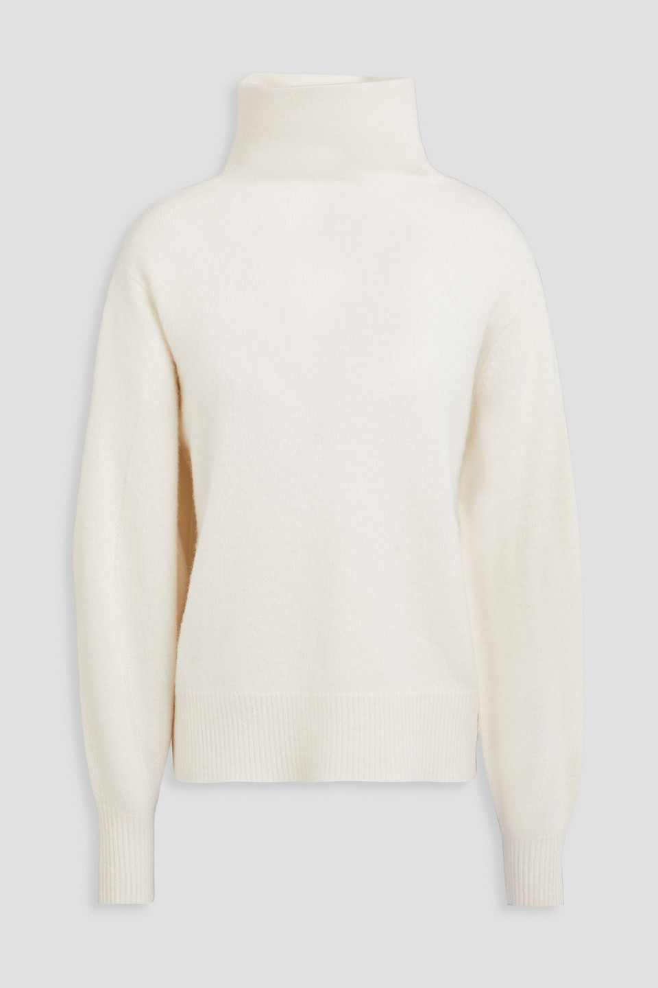 Shop Zimmermann Wool And Cashmere-blend Turtleneck Sweater In Ivory