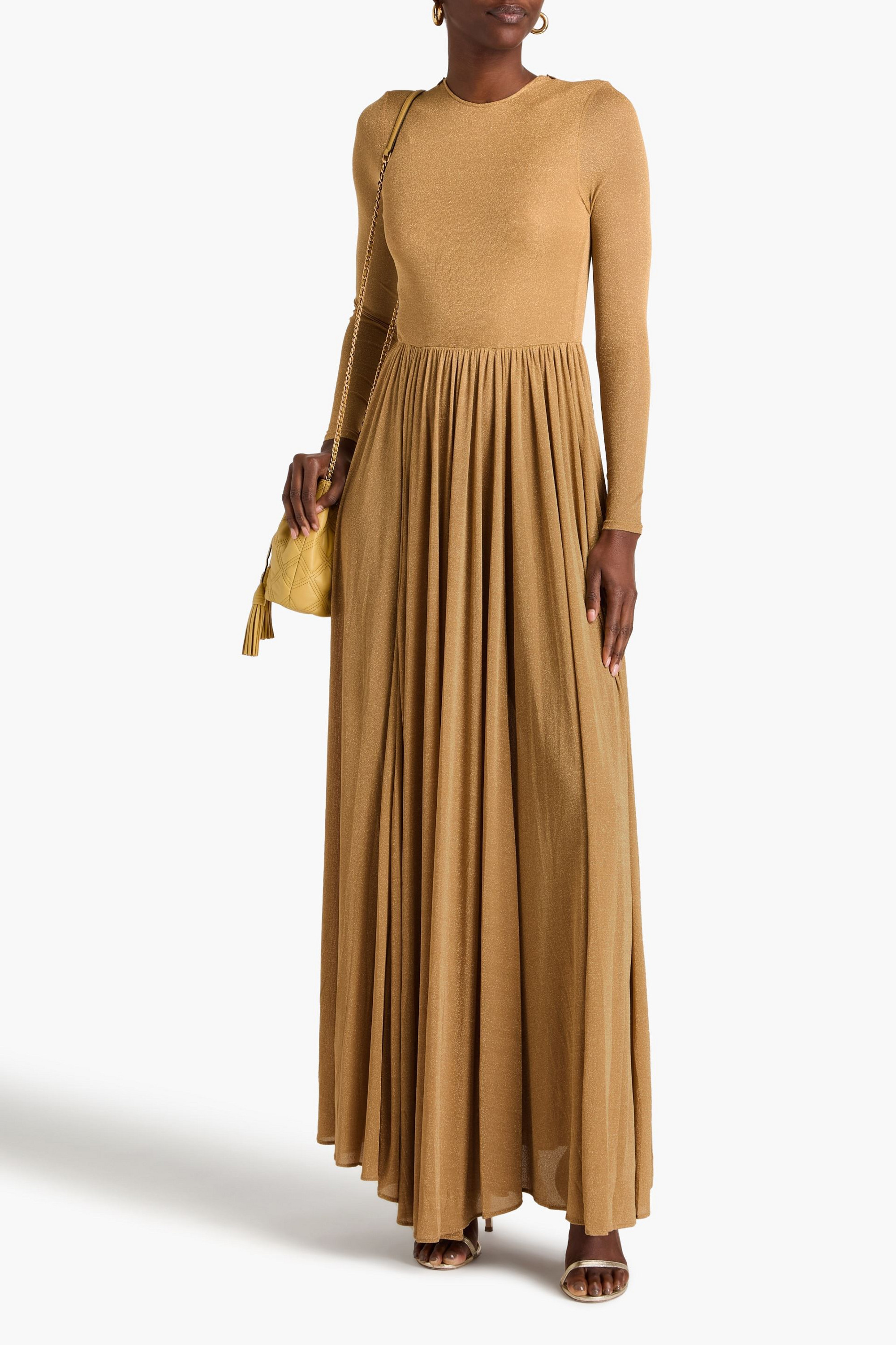 Zimmermann Metallic jersey gown
