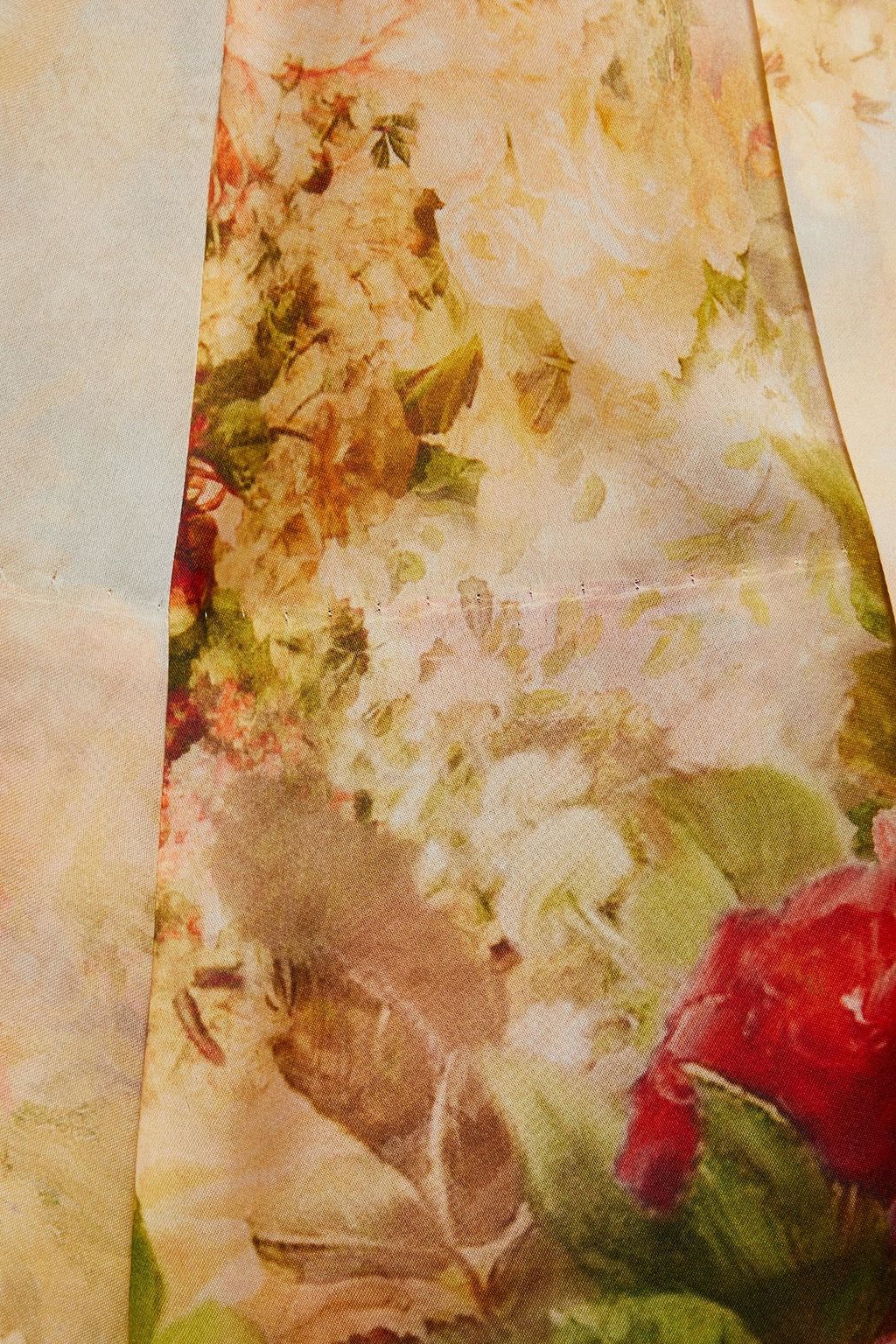 ZIMMERMANN Appliquéd floral-print silk-organza mini dress