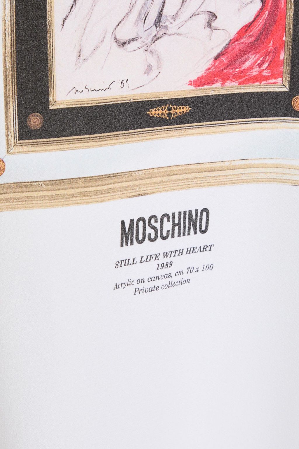 MOSCHINO بلوزة مصنوعة من الكريب ومزينة بطبعات