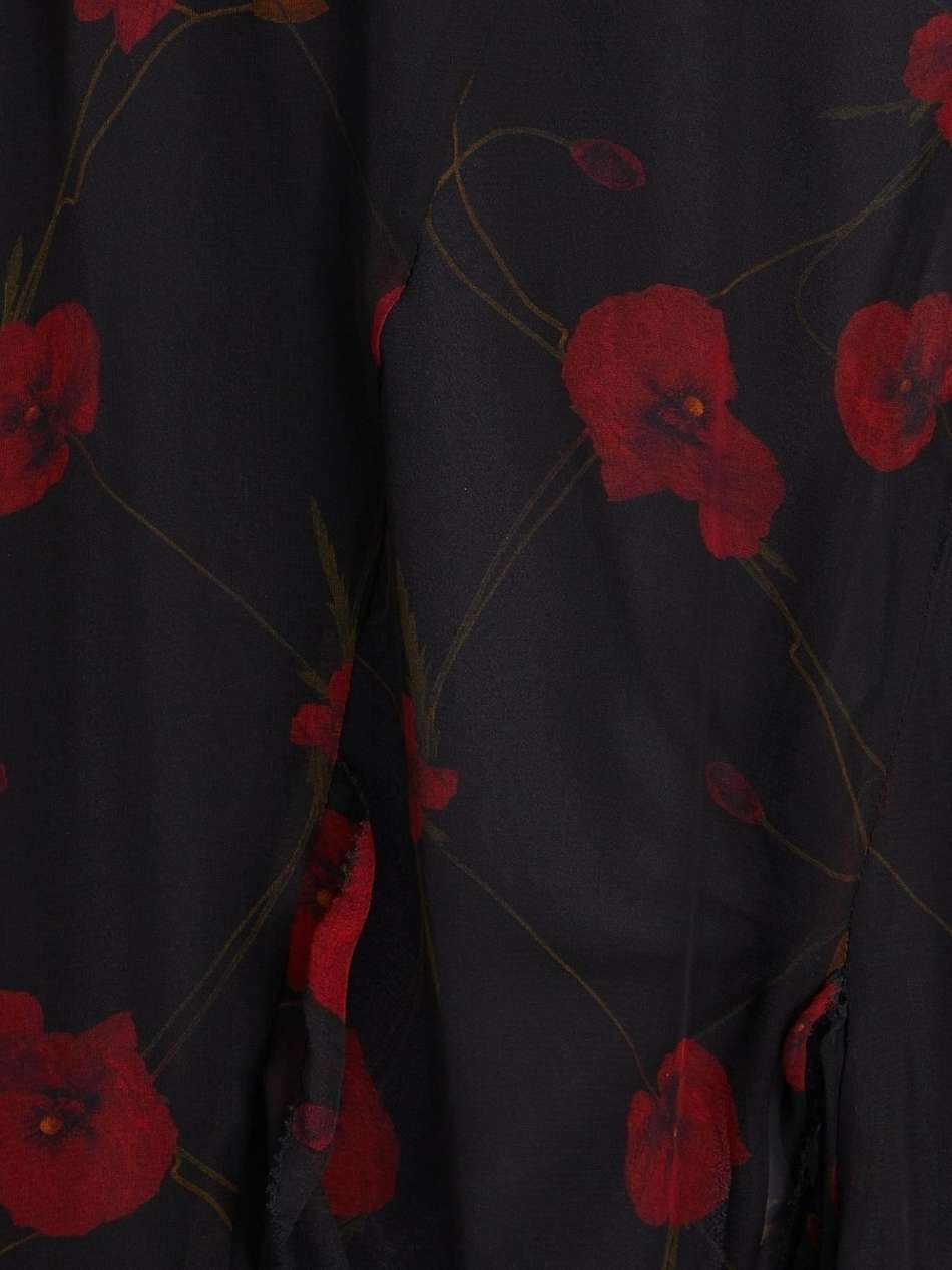 kamila ruffled floral-print silk-chiffon gown