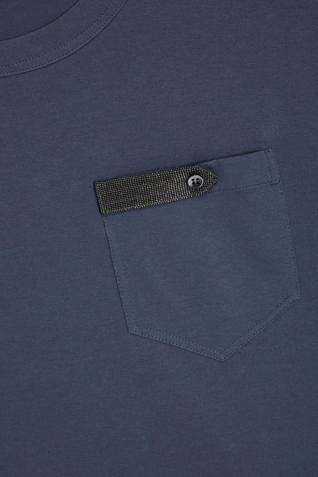 BRUNELLO CUCINELLI T-Shirt aus Baumwoll-Jersey mit Zierperlen