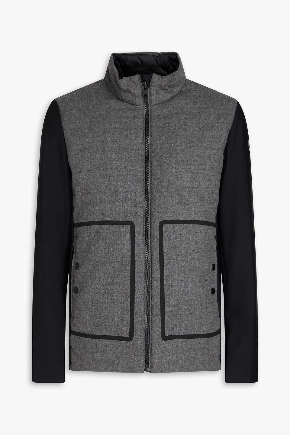 Fusalp Erwin Quilted Wool-blend Twill And Scuba Jacket In Dark Gray