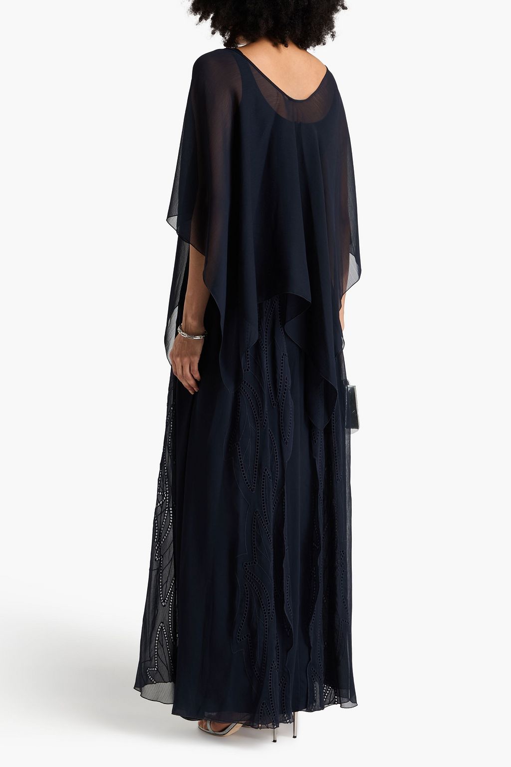 ALBERTA FERRETTI فستان سهرة بأسلوب الكاب من الكريبون