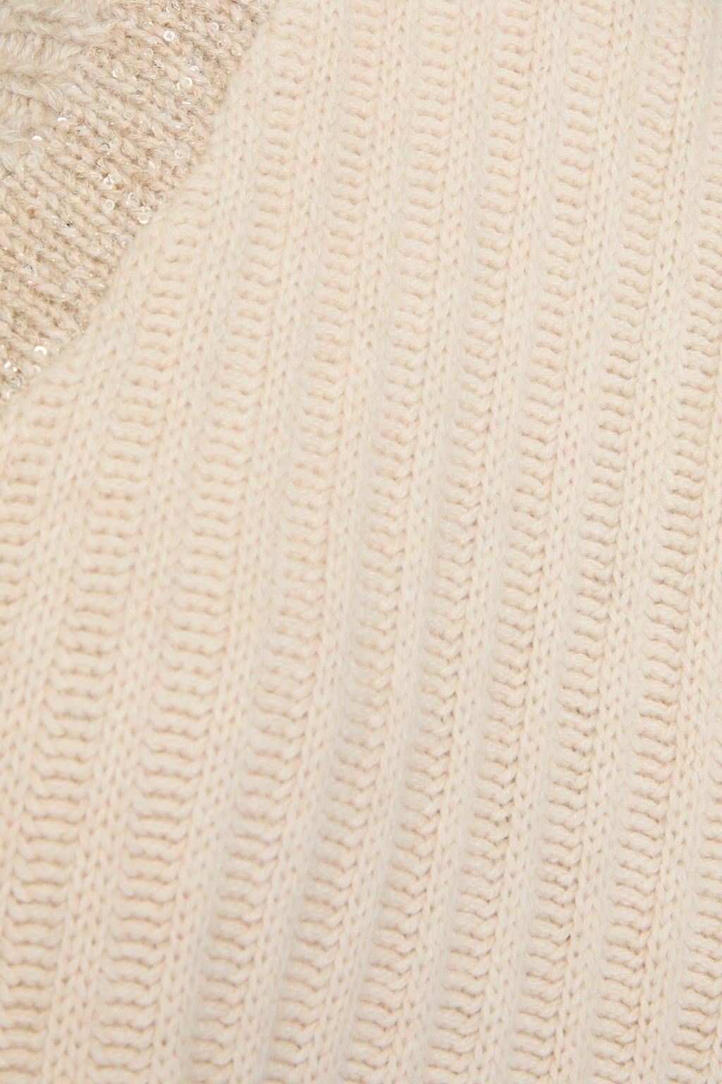 BRUNELLO CUCINELLI Sequin-embellished ribbed cashmere sweater