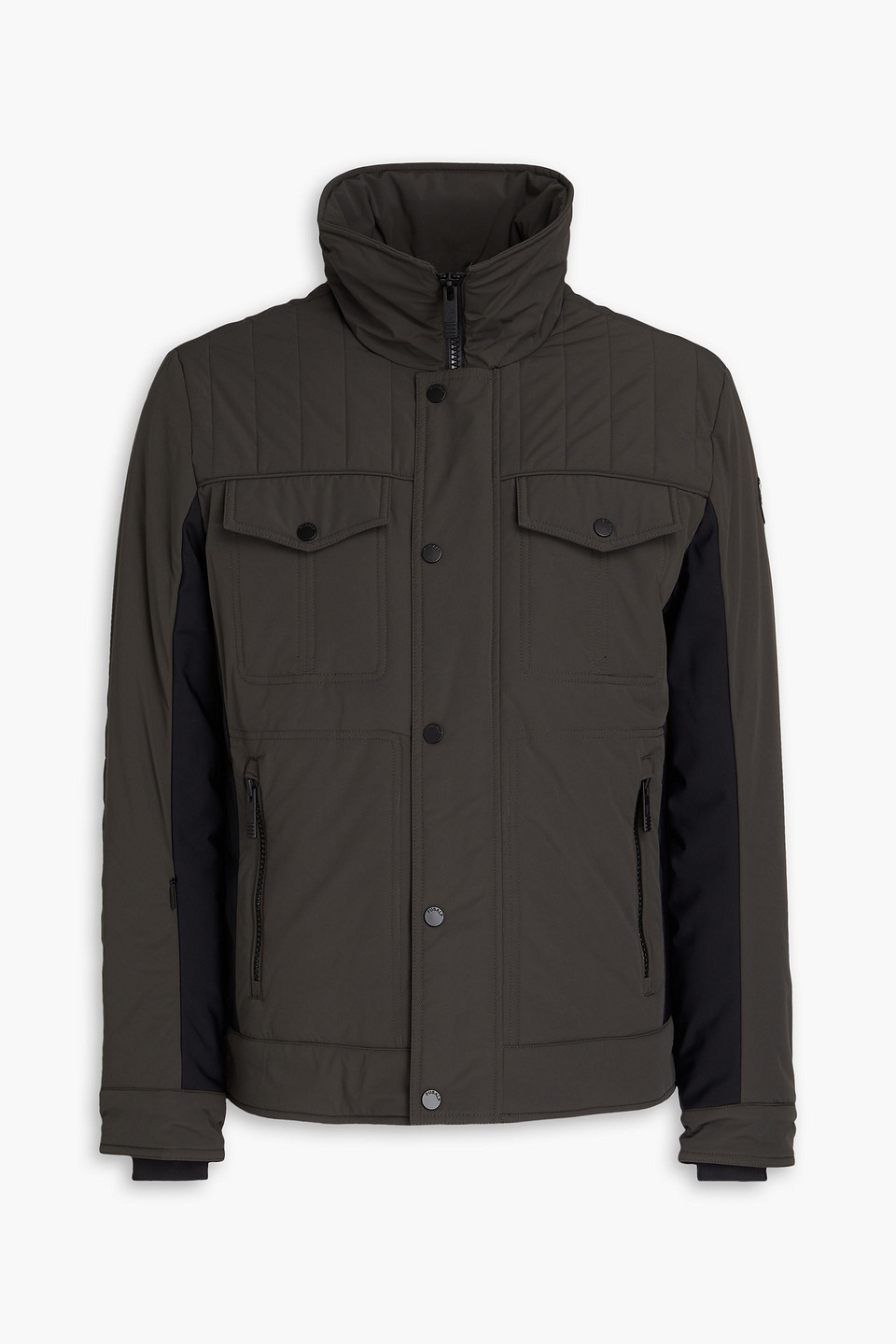 Fusalp Pascal Scuba-paneled Quilted Shell Jacket In Army Green