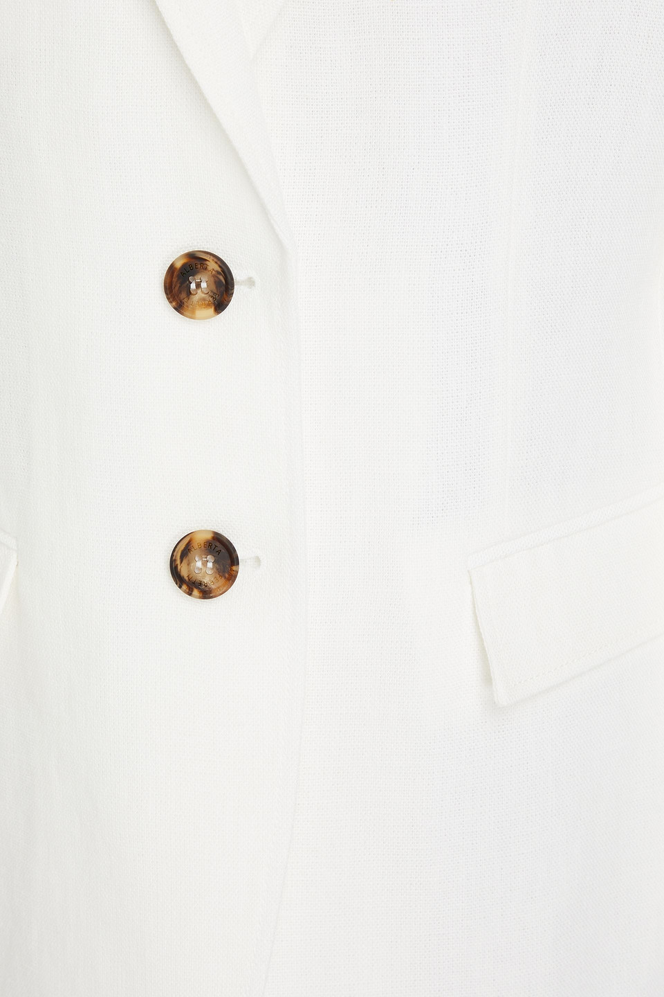 Shop Alberta Ferretti Linen Blazer In White