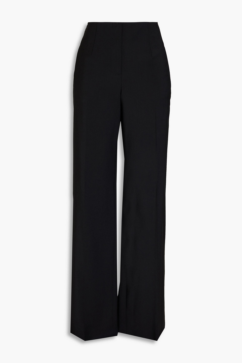 Alberta Ferretti Wool-blend Wide-leg Pants In Black