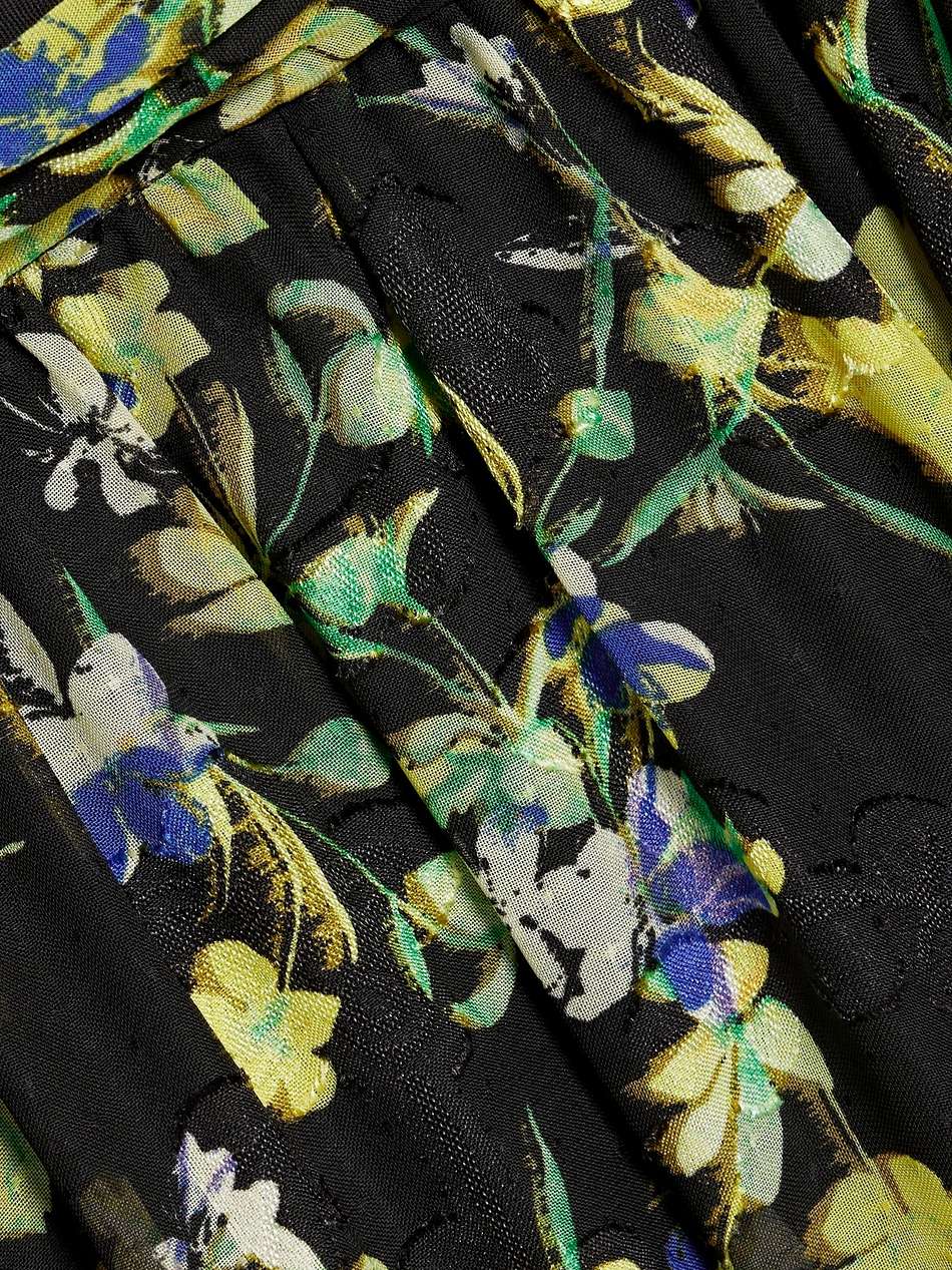 floral-print chiffon maxi dress