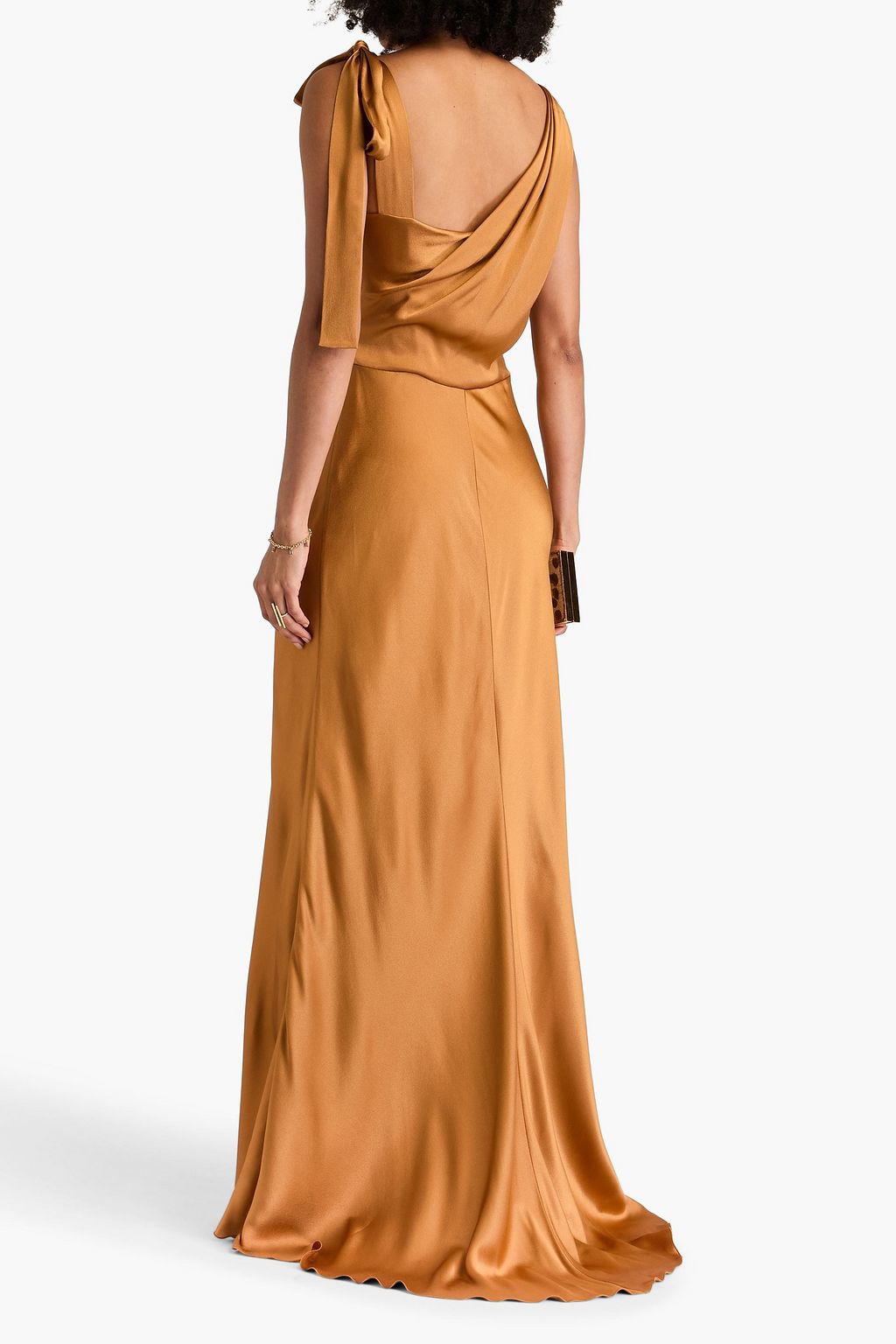 ALBERTA FERRETTI 드레이프 장식 크레이프 새틴 가운