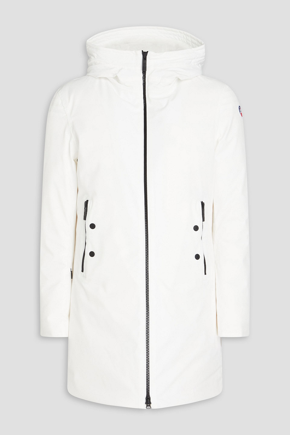 Fusalp Appliquéd Shell Hooded Down Coat In White