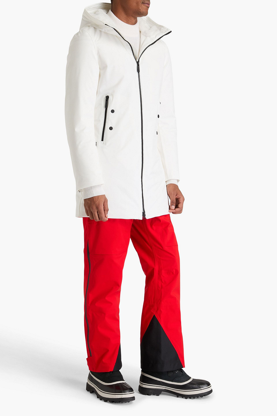 Fusalp Appliquéd Shell Hooded Down Coat In White
