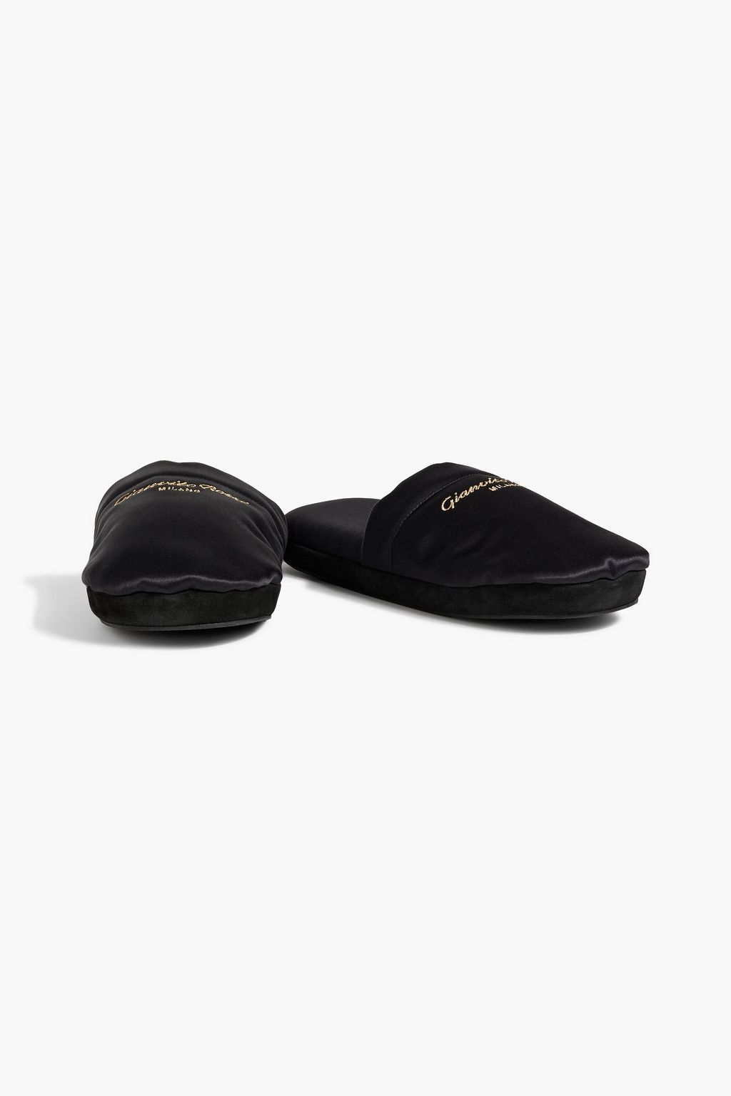 GIANVITO ROSSI Bellagio embroidered satin slippers