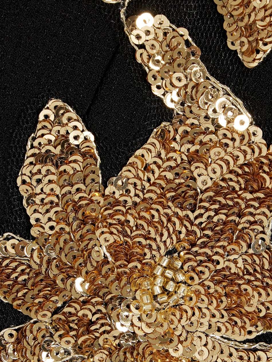 versailles strapless sequin-embellished crepe mini dress