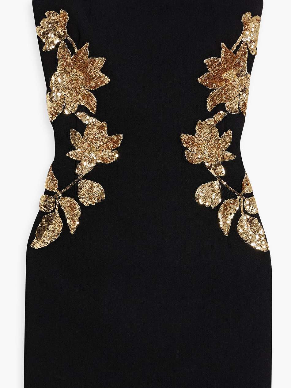 versailles strapless sequin-embellished crepe mini dress