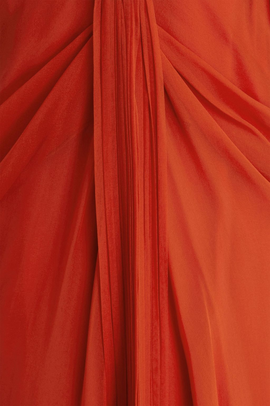 ALBERTA FERRETTI فستان سهرة من حرير الشيفون بتجعيدات رفيعة وتصميم منسدل