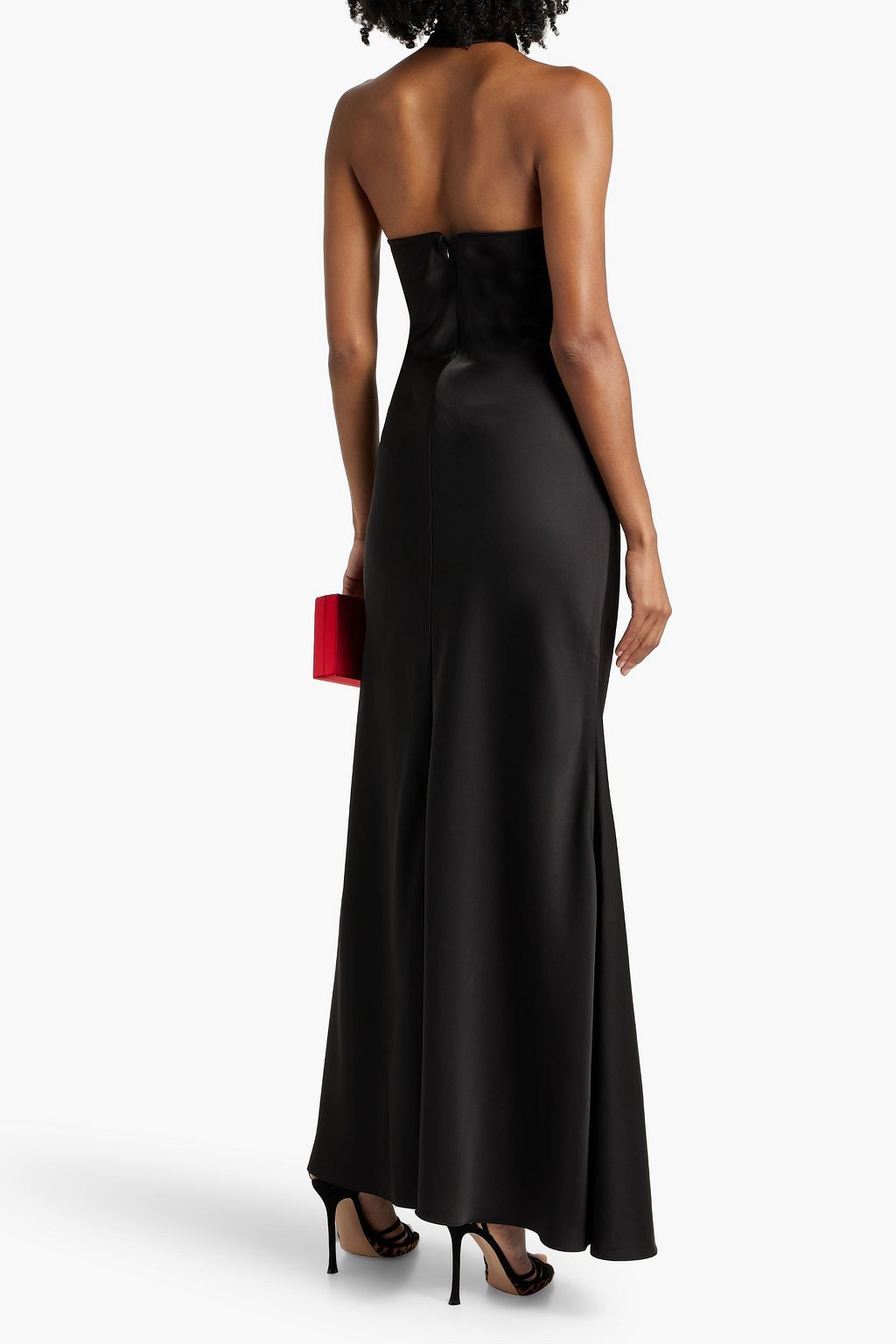 HALSTON Knotted satin gown
