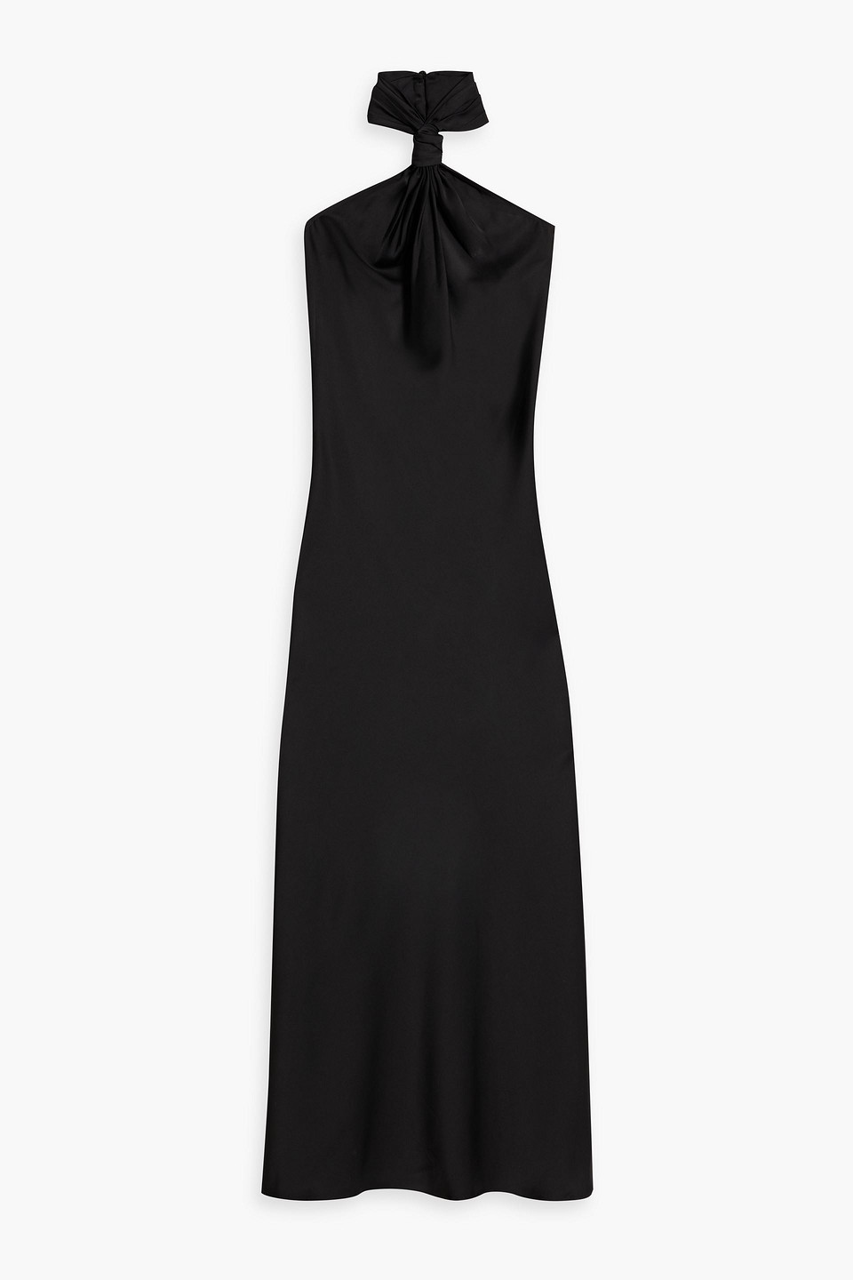 Knotted satin gown