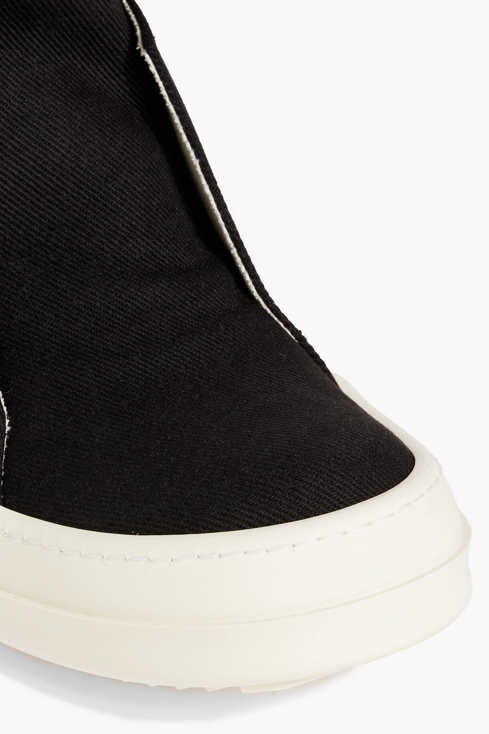 RICK OWENS DUNK DENIM HIGH-TOP SNEAKERS