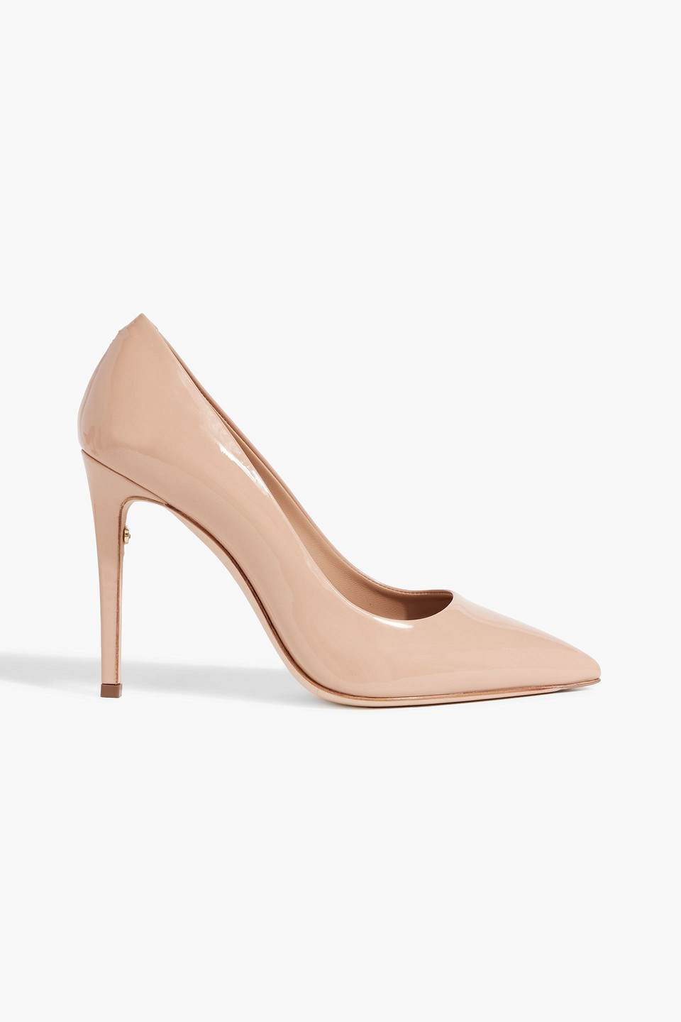 Ferragamo Ilary Patent-leather Pumps In Pastel Pink