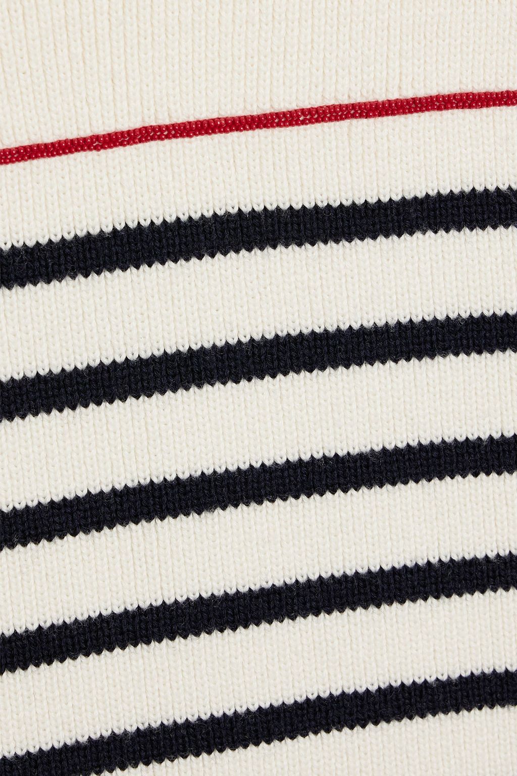 VALENTINO GARAVANI Embroidered striped wool sweater