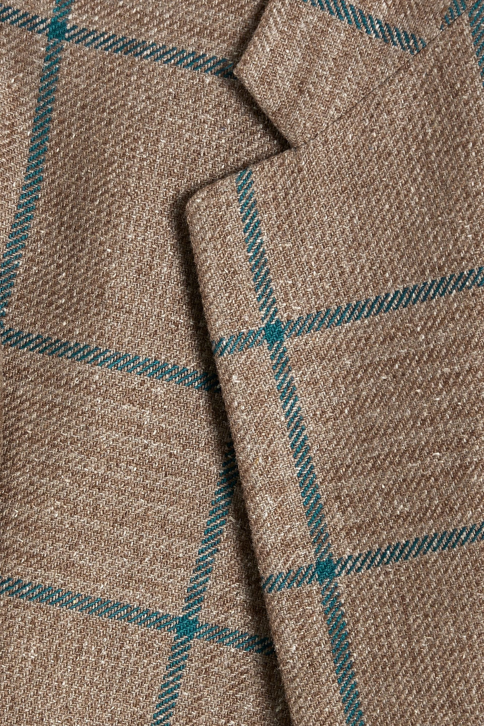 Boglioli Checked Silk-tweed Blazer In Light Brown
