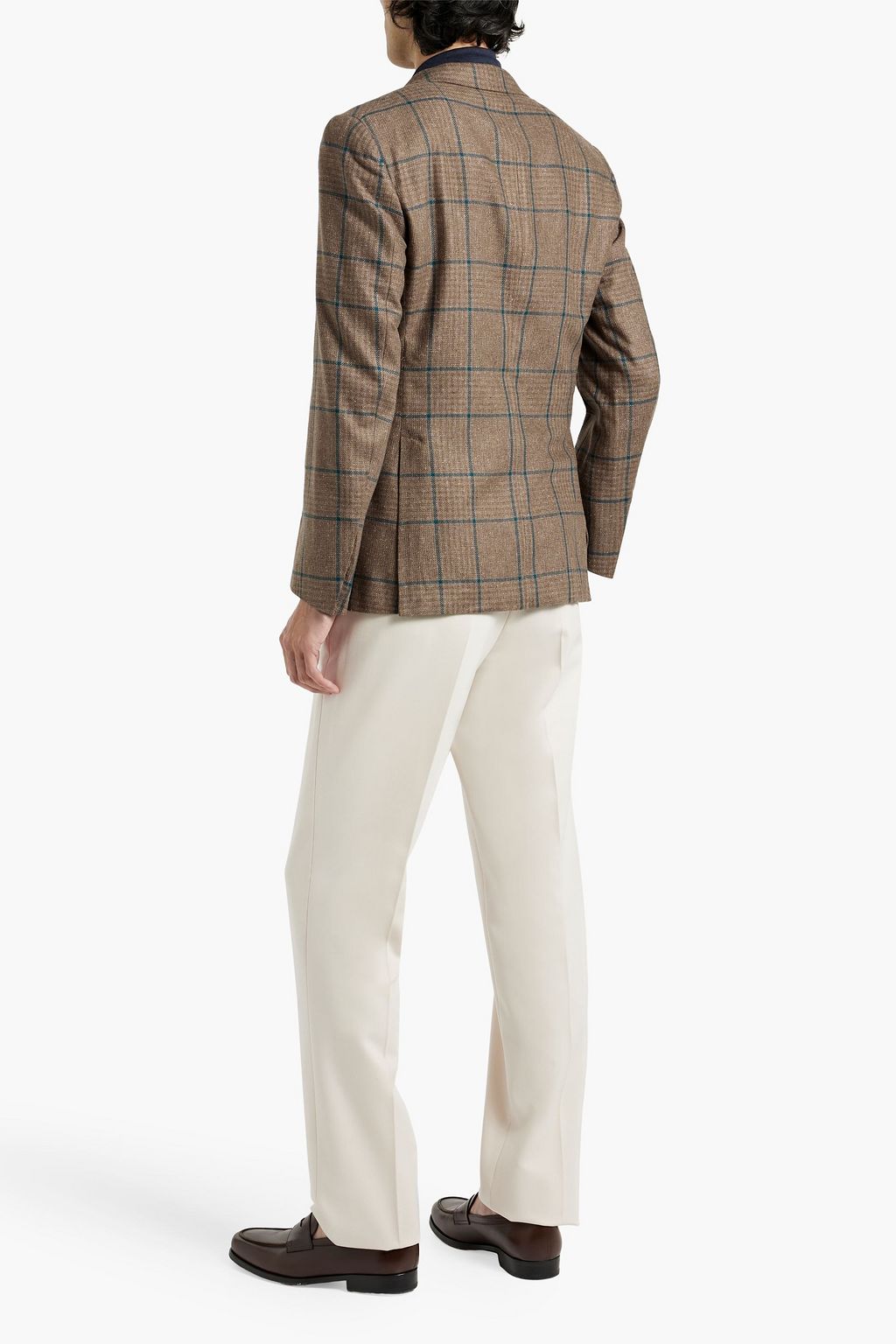 BOGLIOLI Checked silk-tweed blazer