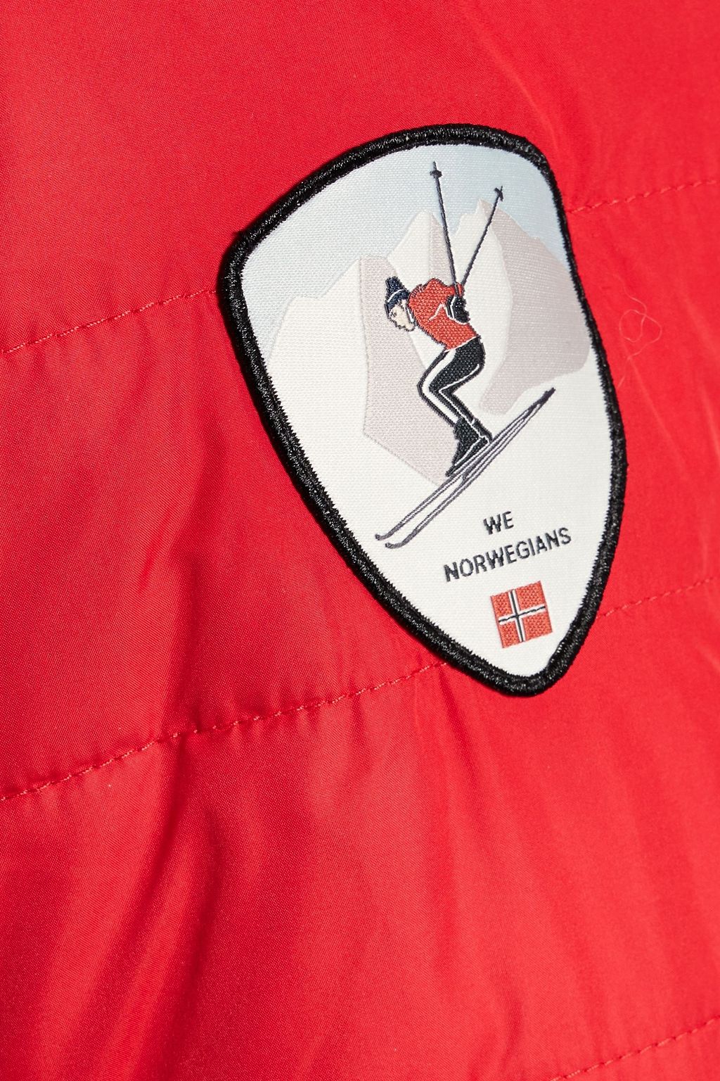WE NORWEGIANS Myrken Lavalan quilted two-tone ski jacket